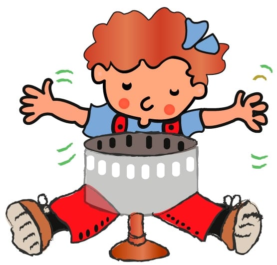 Niño tocando música